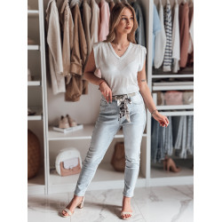 Sieviešu gaiši pelēka blūze SELFINA Sieviešu gaiši pelēka blūze SELFINA