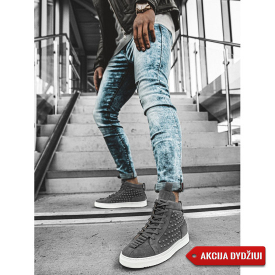 Akcija: pelēki vīriešu sporta stila zābaki Derol G/270Z - Rīcība Akcija: pelēki vīriešu sporta stila zābaki Derol G/270Z