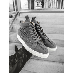 Akcija: pelēki vīriešu sporta stila zābaki Derol