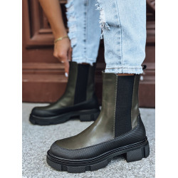 Sieviešu augstpapēžu zābaki zaļš Frost