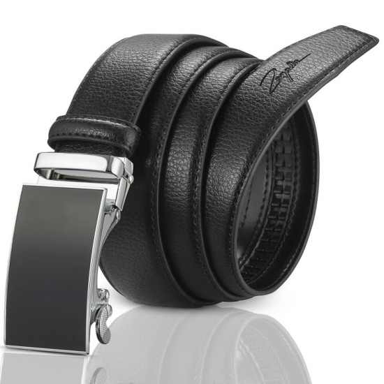 Vīriešu ādas josta ar automātisko sprādzi Darryl (melna) ATM-38-BLK Premium