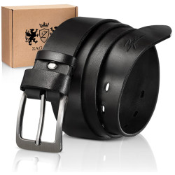 Vīriešu ādas josta Zagat (melna)