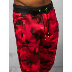 Vīriešu sarkanas kamuflāžas ikdienas bikses Sigur Vīriešu sarkanas kamuflāžas ikdienas bikses Sigur