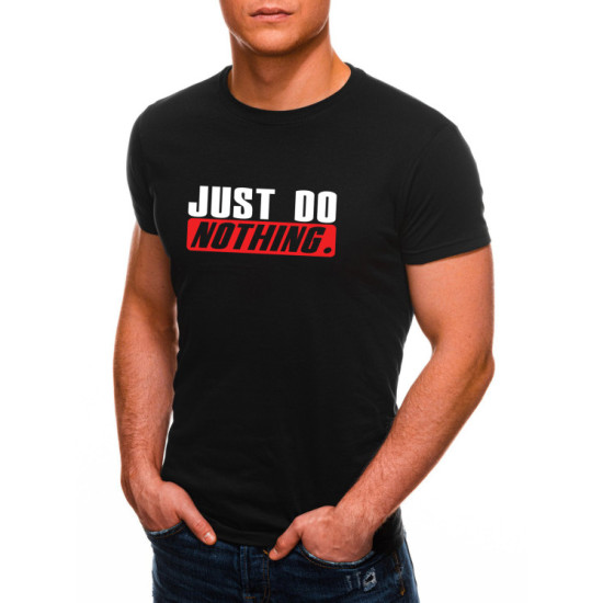 Melns vīriešu krekls Just do nothing JS/712005 - T-krekls Melns vīriešu krekls Just do nothing JS/712005