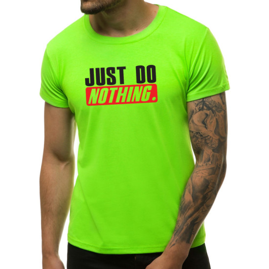 Zaļš neona vīriešu krekls Just do nothing JS/712005 - T-krekls Zaļš neona vīriešu krekls Just do nothing JS/712005