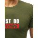 Haki krāsas vīriešu t-krekls Just do nothing JS/712005 - T-krekls Haki krāsas vīriešu t-krekls Just do nothing JS/712005