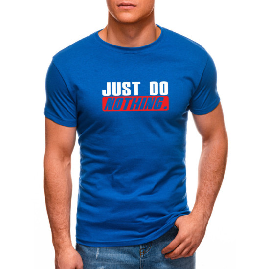 Zils vīriešu krekls Just do nothing JS/712005 - T-krekls Zils vīriešu krekls Just do nothing JS/712005