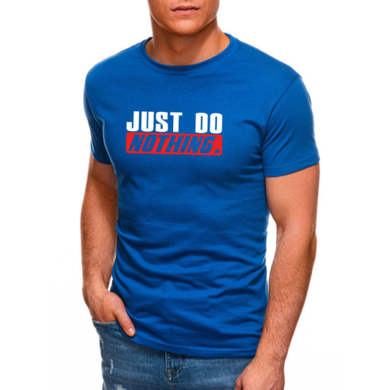 Zils vīriešu krekls Just do nothing JS/712005 - T-krekls Zils vīriešu krekls Just do nothing JS/712005
