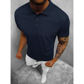 Vīriešu tumši zils polo krekls Casual