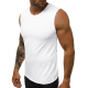 Balts vīriešu krekliņš bez piedurknēm Look JS/99001 - T-krekls Balts vīriešu krekliņš bez piedurknēm Look JS/99001