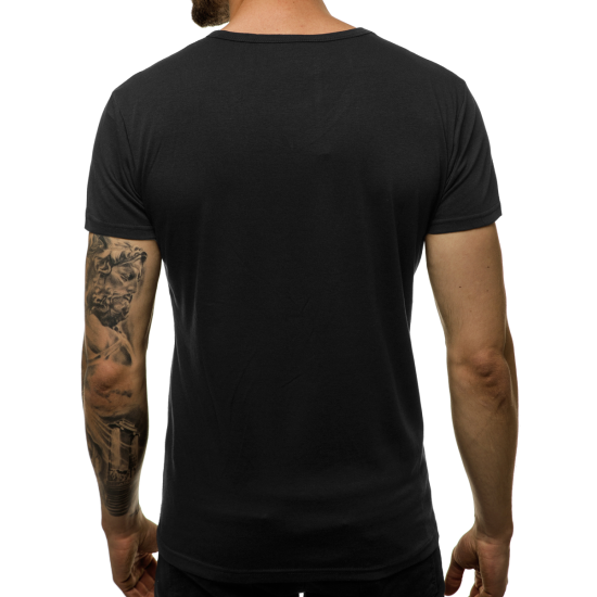 Mens black t-shirt Karte 712007 - T-shirt Mens black t-shirt Karte 712007