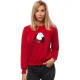 Bordo sieviešu džemperis ar kapuci Lama JS/W01 Premium