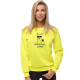Sieviešu dzeltens džemperis ar kapuci No drama Llama JS/W01 Premium