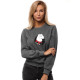 Tumši pelēks sieviešu džemperis ar kapuci Lama JS/W01 Premium