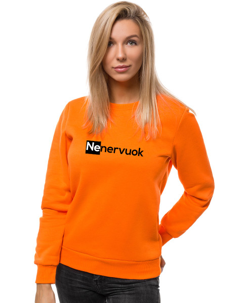Sieviešu oranžs džemperis „Nenervuok“