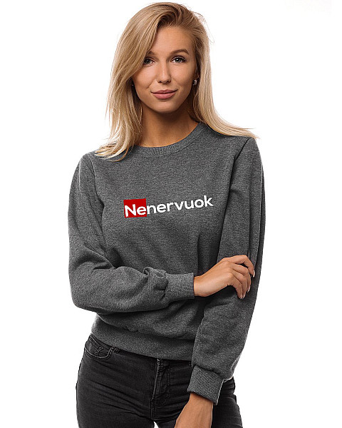 Sieviešu tumši pelēks džemperis „Nenervuok“