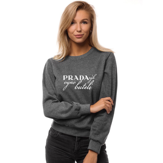 Sieviešu tumši pelēks džemperis Prada JS/W01 - Džemperi Sieviešu tumši pelēks džemperis Prada JS/W01