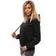 Sieviešu melns džemperis ar kapuci Molin JS/W02