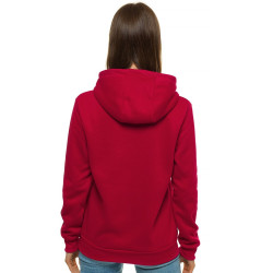 Bordo krāsas sieviešu džemperis ar kapuci Molin Bordo krāsas sieviešu džemperis ar kapuci Molin