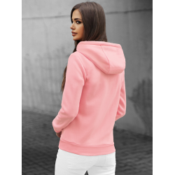 Sieviešu džemperis ar kapuci gaiši rozā krāsā Look Sieviešu džemperis ar kapuci gaiši rozā krāsā Look