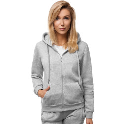 Sieviešu džemperis ar kapuci pelēkā krāsā Look Sieviešu džemperis ar kapuci pelēkā krāsā Look