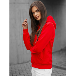 Sieviešu sarkans džemperis ar kapuci Look Sieviešu sarkans džemperis ar kapuci Look