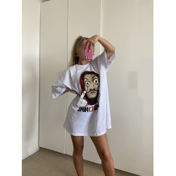 Sieviešu lielizmēra balts krekls Money Sieviešu lielizmēra balts krekls Money