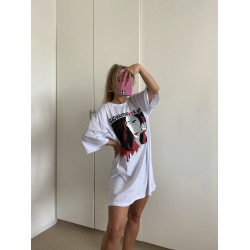 Sieviešu lielizmēra balts T-krekls Nairobi Sieviešu lielizmēra balts T-krekls Nairobi