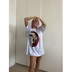 Sieviešu lielizmēra balts t-krekls The Professor Sieviešu lielizmēra balts t-krekls The Professor