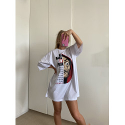 Sieviešu lielizmēra balts t-krekls The Professor Sieviešu lielizmēra balts t-krekls The Professor