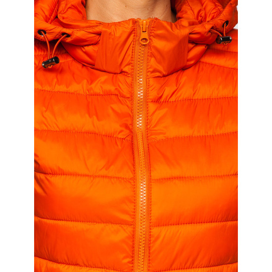 Oranža veste ar kapuci Dzil JS/M23039 - Sievietēm Oranža veste ar kapuci Dzil JS/M23039