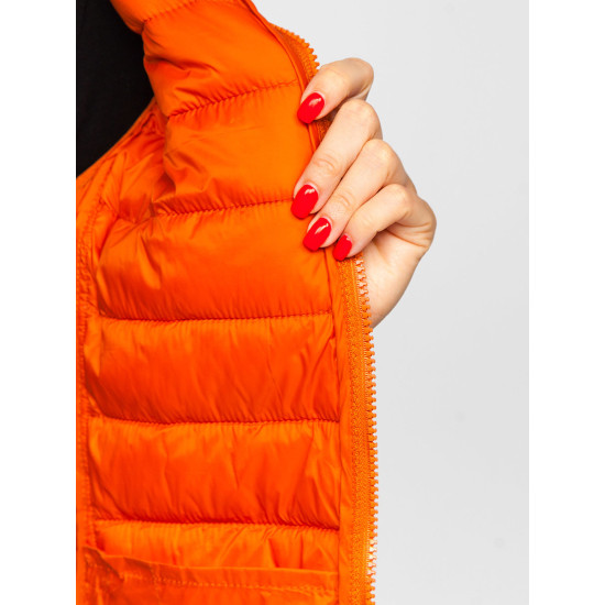 Oranža veste ar kapuci Dzil JS/M23039 - Sievietēm Oranža veste ar kapuci Dzil JS/M23039
