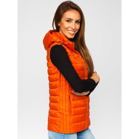 Oranža veste ar kapuci Dzil JS/M23039 - Sievietēm Oranža veste ar kapuci Dzil JS/M23039