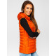 Oranža veste ar kapuci Dzil JS/M23039 - Sievietēm Oranža veste ar kapuci Dzil JS/M23039