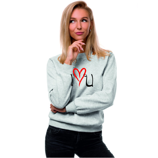Sieviešu pelēks džemperis Love JS/W01 - Piezīmes sievietēm Sieviešu pelēks džemperis Love JS/W01