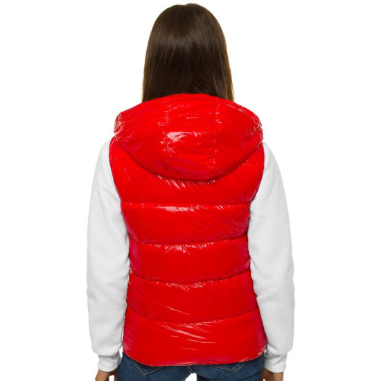 Sarkana veste ar kapuci Talik O/SW025/4 - Sievietēm Sarkana veste ar kapuci Talik O/SW025/4