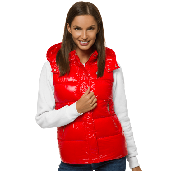 Sarkana veste ar kapuci Talik O/SW025/4 - Sievietēm Sarkana veste ar kapuci Talik O/SW025/4