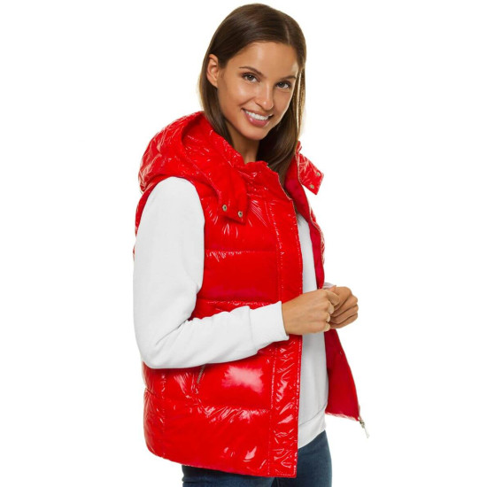 Sarkana veste ar kapuci Talik O/SW025/4 - Sievietēm Sarkana veste ar kapuci Talik O/SW025/4
