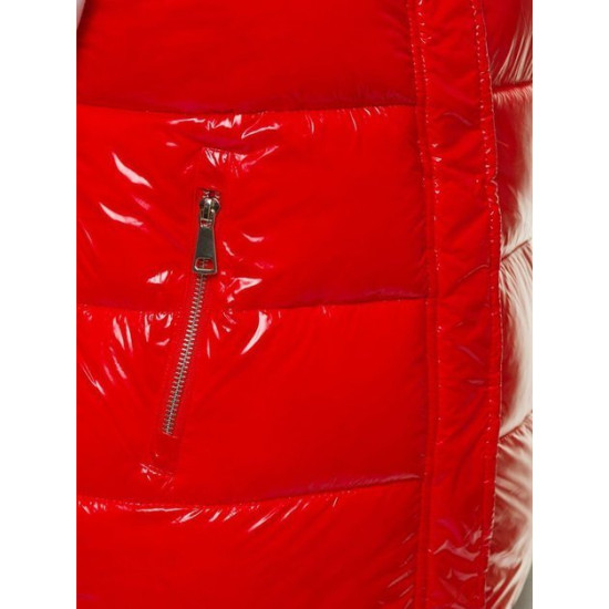 Sarkana veste ar kapuci Talik O/SW025/4 - Sievietēm Sarkana veste ar kapuci Talik O/SW025/4