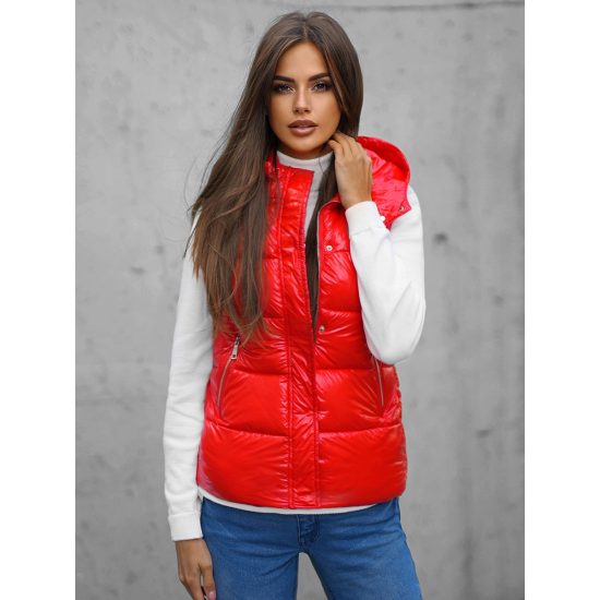 Sarkana veste ar kapuci Talik O/SW025/4 - Sievietēm Sarkana veste ar kapuci Talik O/SW025/4
