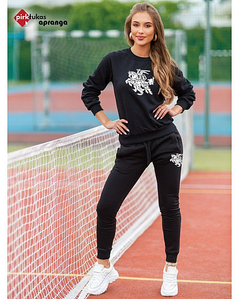 Sieviešu melns sporta komplekts Vytis