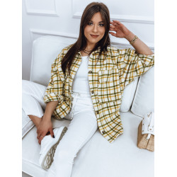 Izpārdošana Sieviešu zaļš rūtains krekls garām piedurknēm Gina