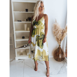 Akcija: Ladybird balta kleita ar zaļiem ziediem Akcija: Ladybird balta kleita ar zaļiem ziediem