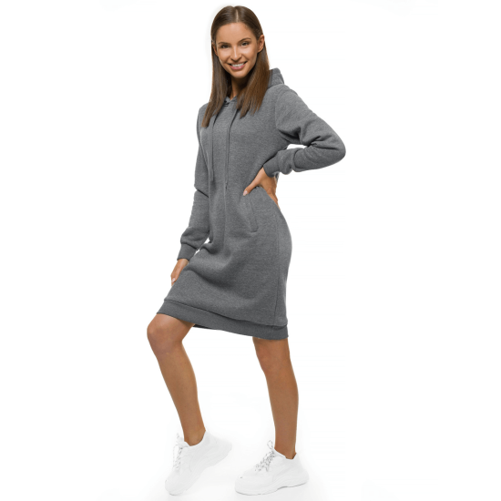 Women's dark gray hooded dress Margaret JS/YS10005/5 - For women Women's dark gray hooded dress Margaret JS/YS10005/5