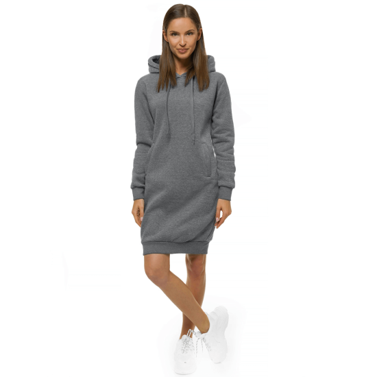 Women's dark gray hooded dress Margaret JS/YS10005/5 - For women Women's dark gray hooded dress Margaret JS/YS10005/5
