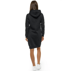 Sieviešu melna kleita ar kapuci Margaret