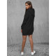 Sieviešu melna kleita ar kapuci Megan JS/YS10003/3