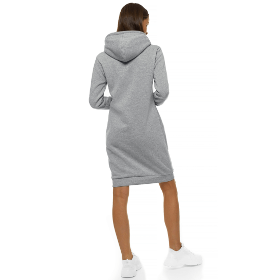 Sieviešu gaiši pelēka kleita ar kapuci Margaret JS/YS10005/2