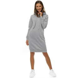 Sieviešu gaiši pelēka kleita ar kapuci Margaret
