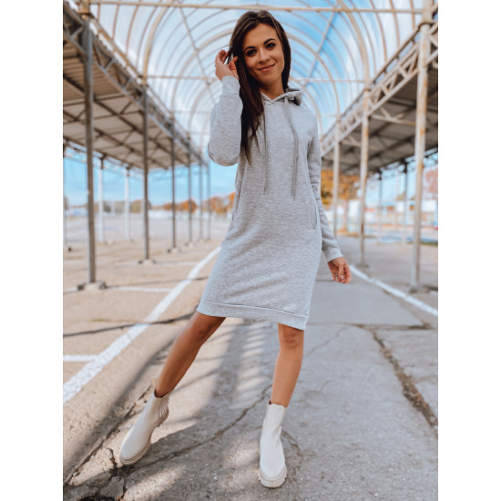 Sieviešu gaiši pelēka kleita ar kapuci Margaret JS/YS10005/2